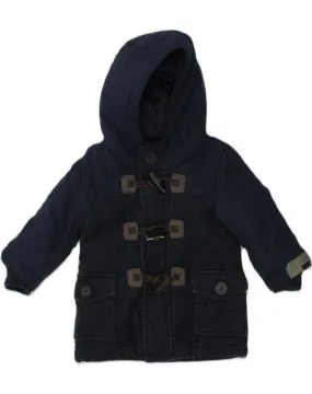 DIESEL Baby Boys Hooded Corduroy Duffle Coat 3-6 Months Navy Blue Cotton