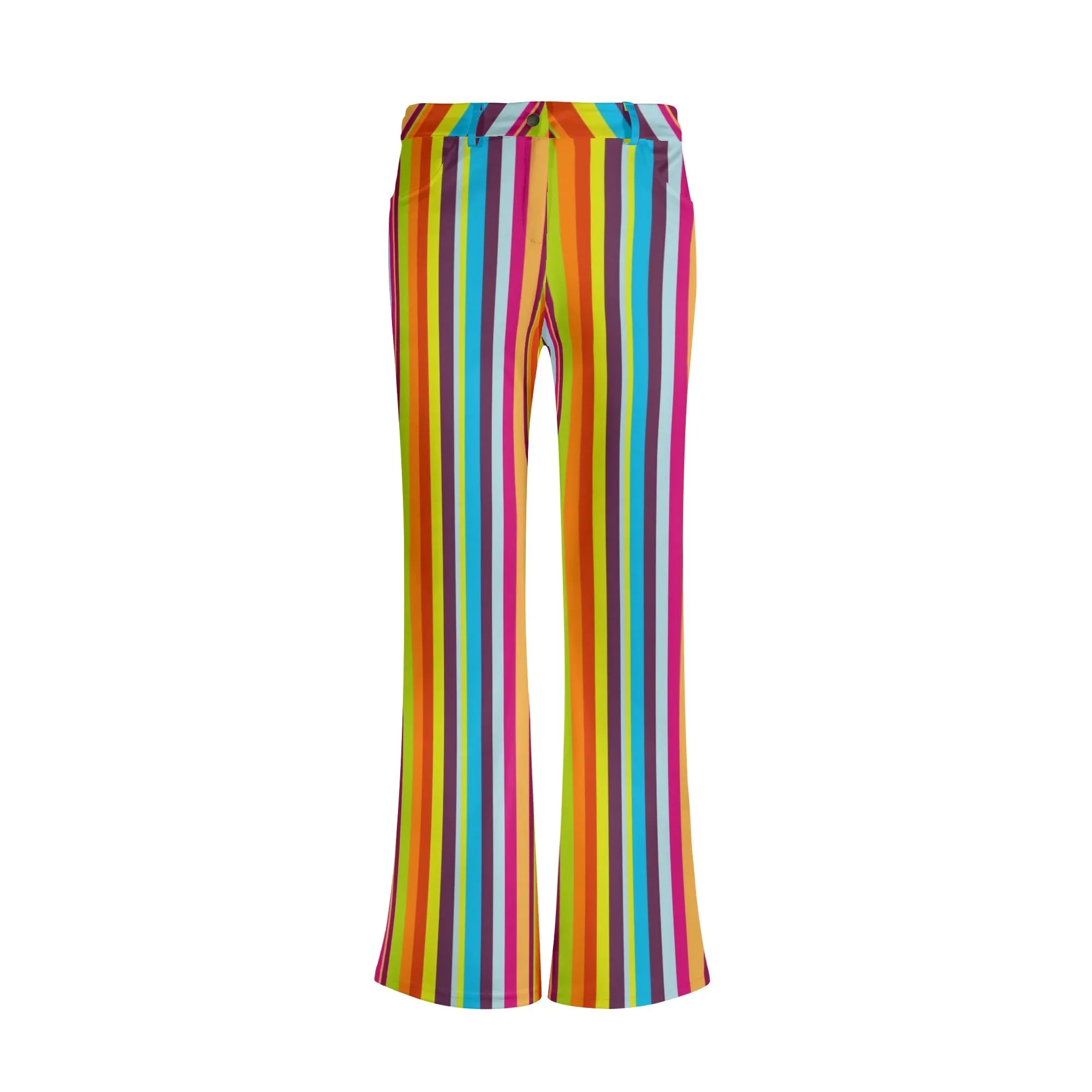 Disco Pants, Funky Pants, 70s Style Groovy Stripe Pants, 70s Wide Leg Pants, Flare Pants, 70s Pants Style, Multicolor Stripe Hippie Pants