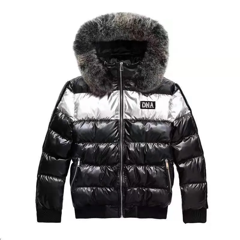 DNA Premium Men’s Puffer Jacket – Black/Grey