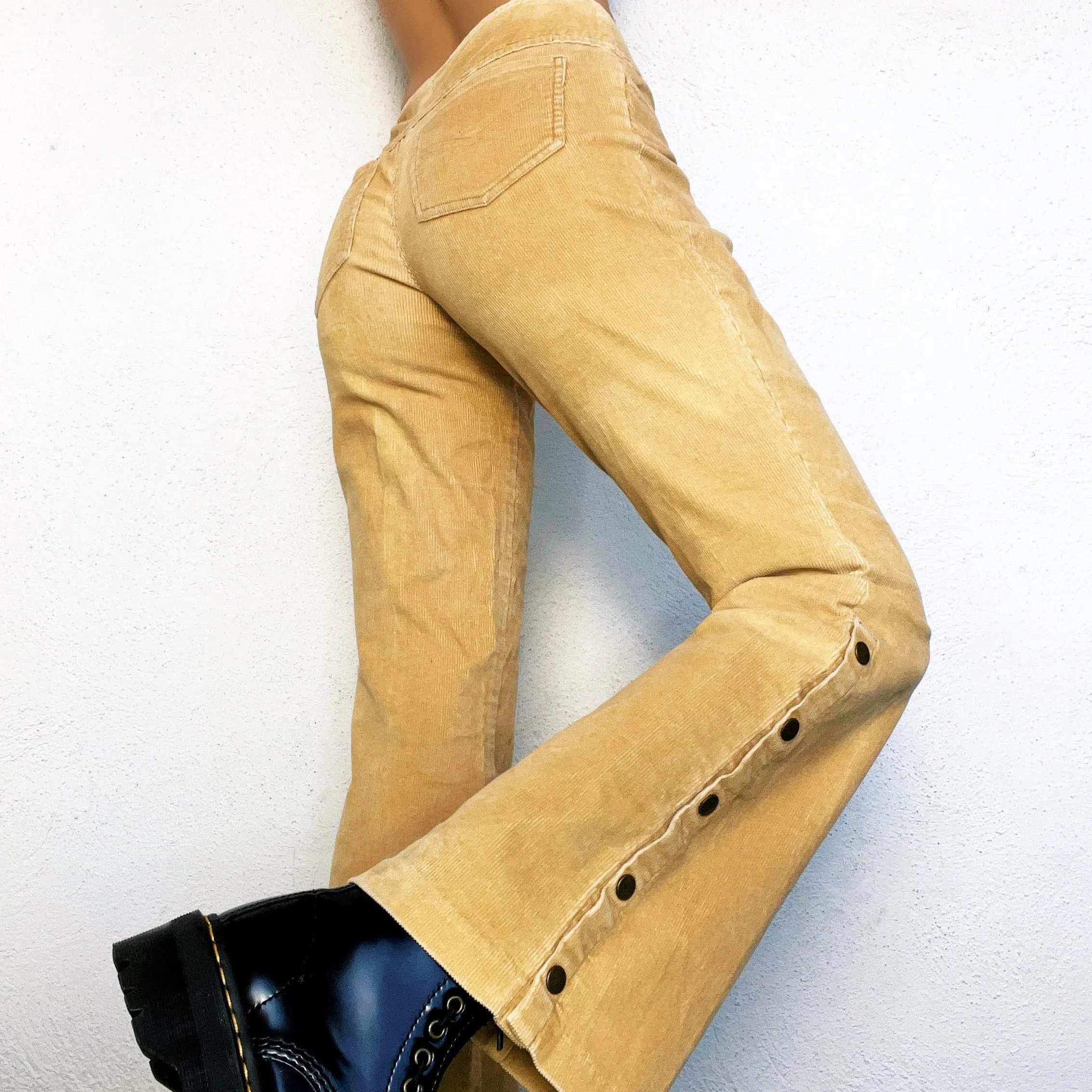 Early 2000s Tan Corduroy Flare Pants