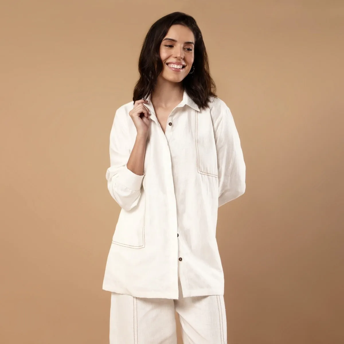 Ember - Hemp Co-ord Set - White
