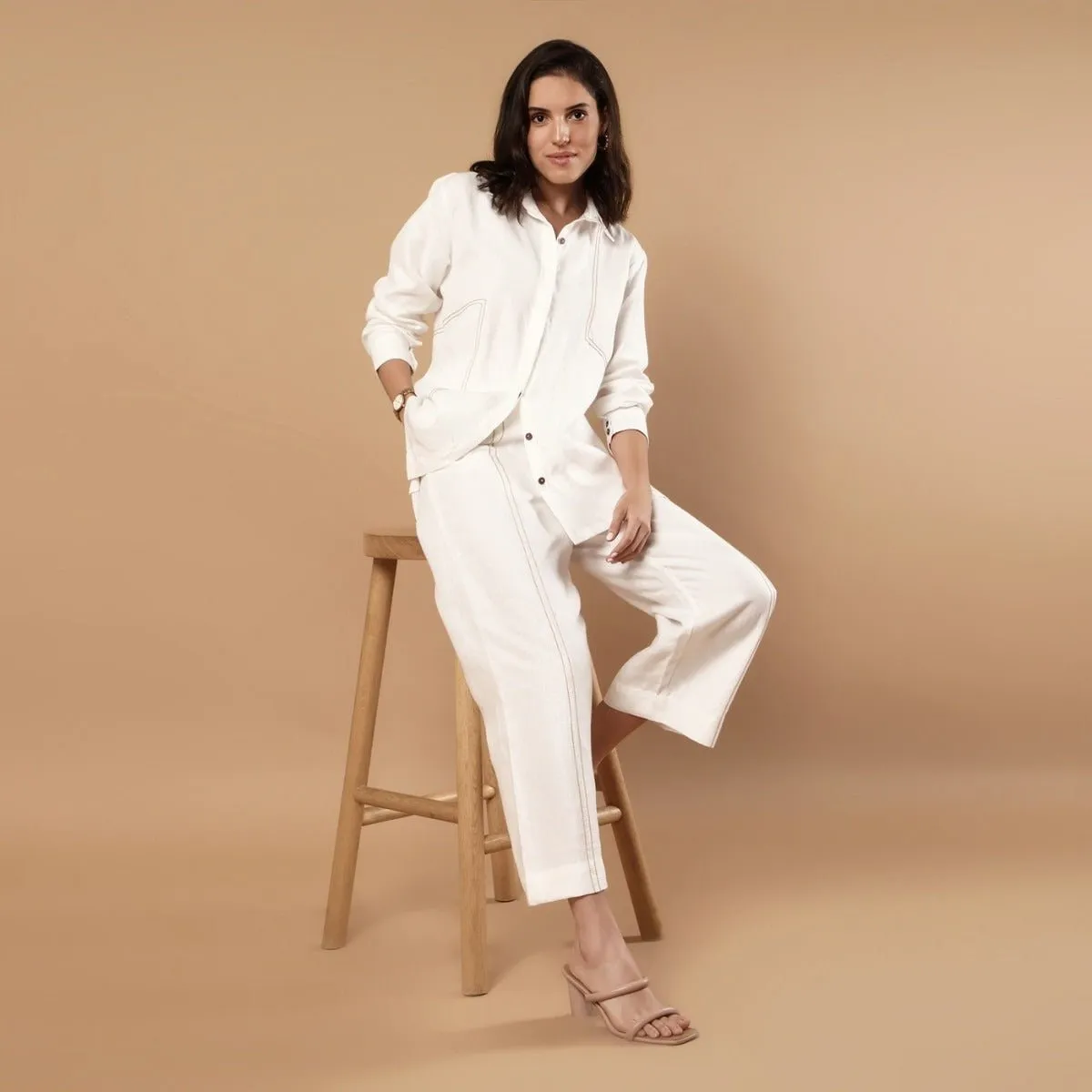 Ember - Hemp Co-ord Set - White