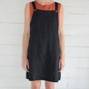 erin templeton overall dress - black • sale