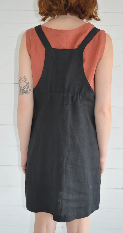 erin templeton overall dress - black • sale