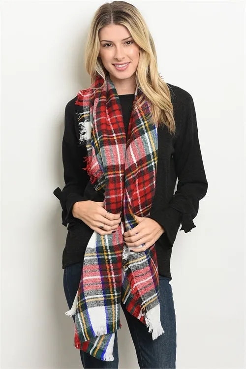 Fireside Plaid Scarf (Pink)