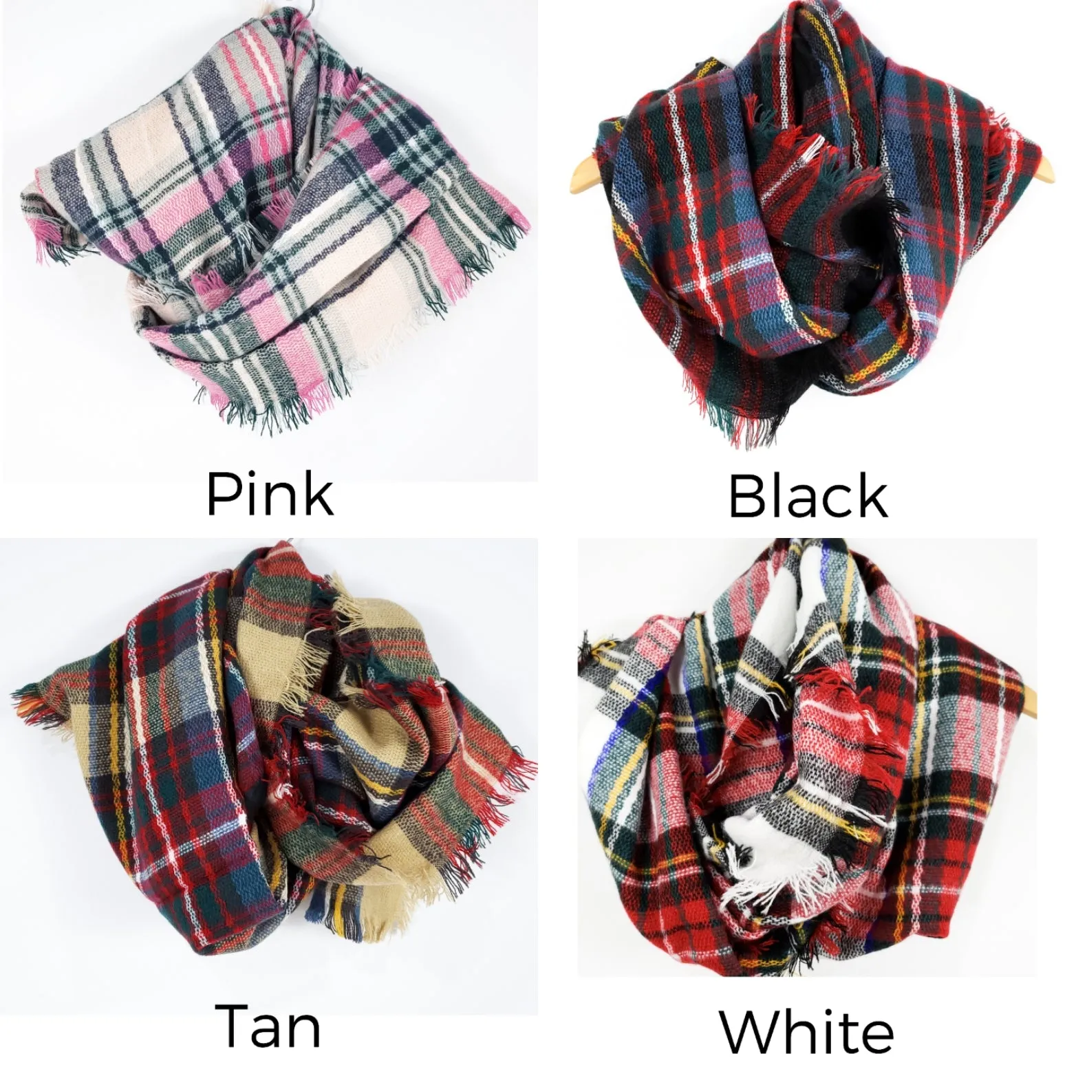 Fireside Plaid Scarf (Pink)