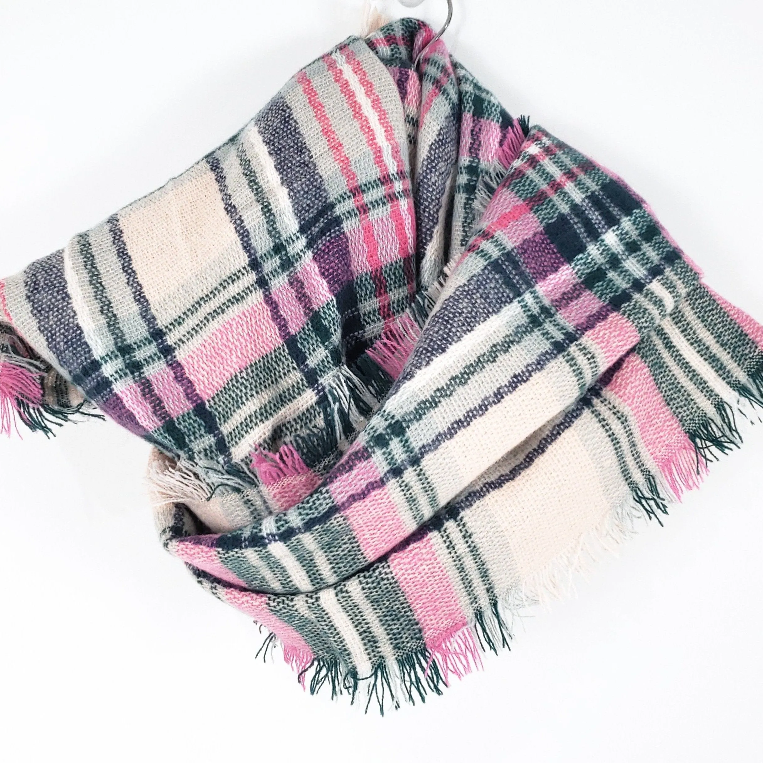 Fireside Plaid Scarf (Pink)