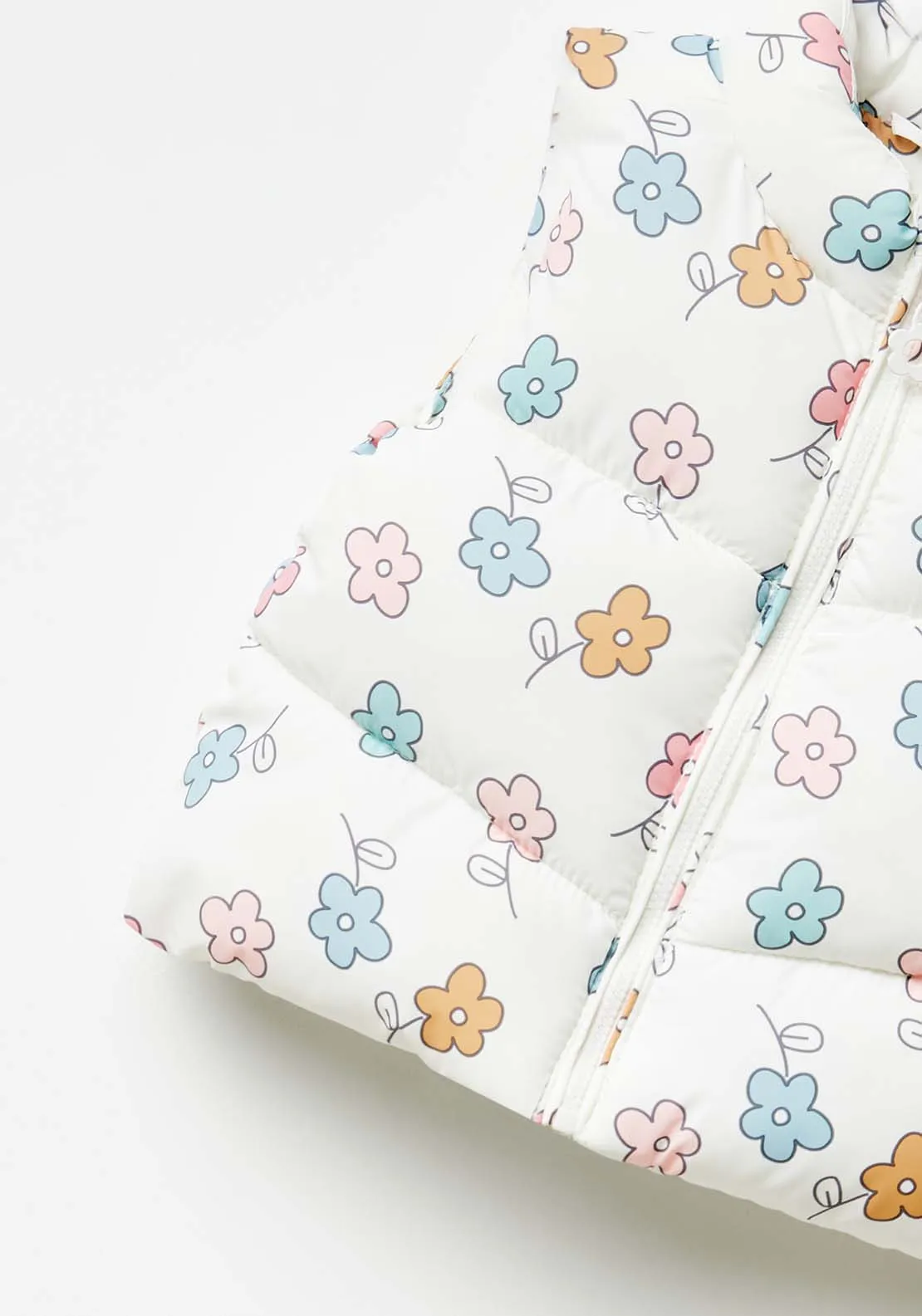 Floral gilet - Ecru
