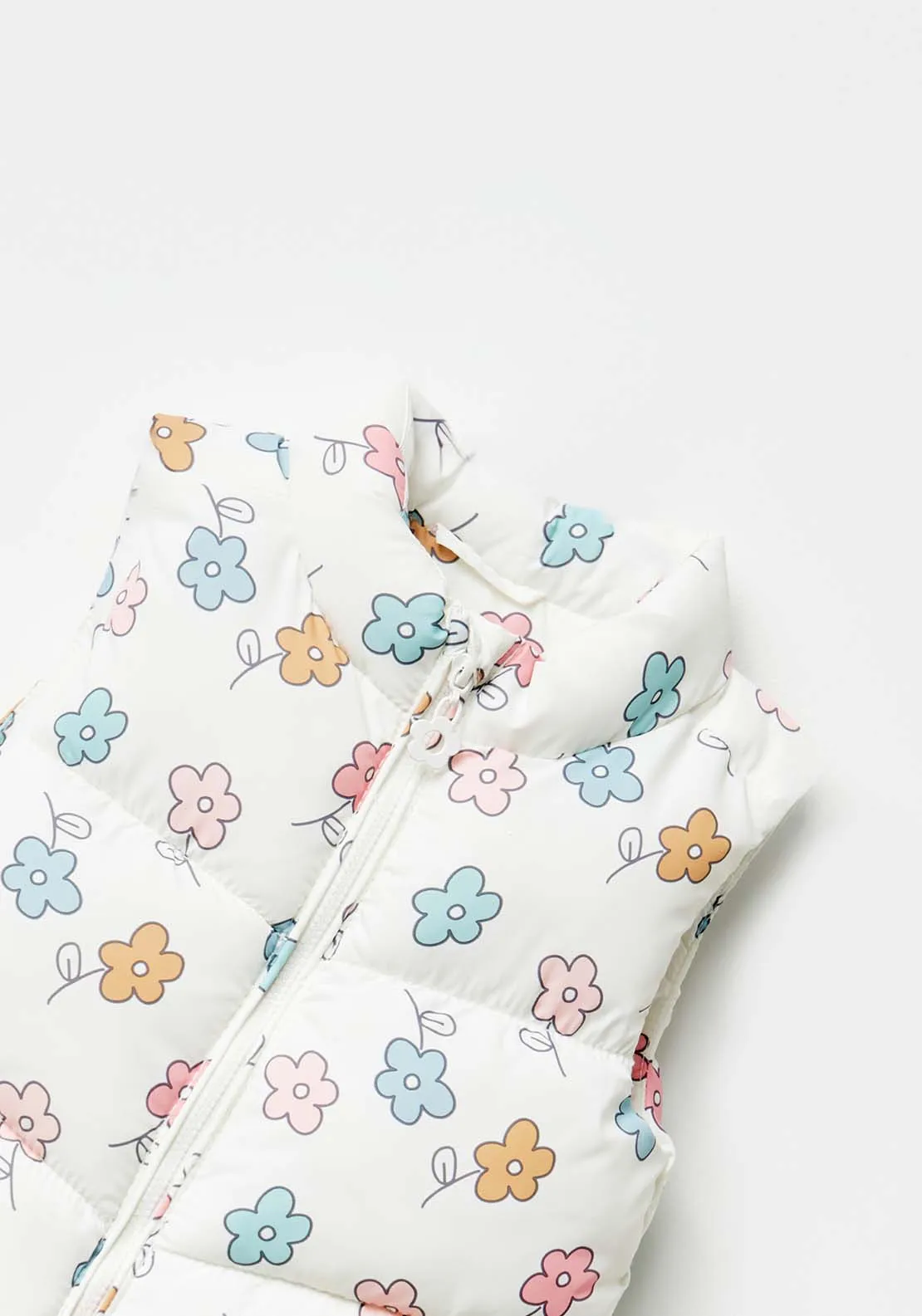 Floral gilet - Ecru