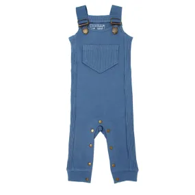 Footless Ribbed Overall in Sky