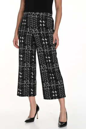 Frank Lyman Trousers Culotte Black Off White 243350