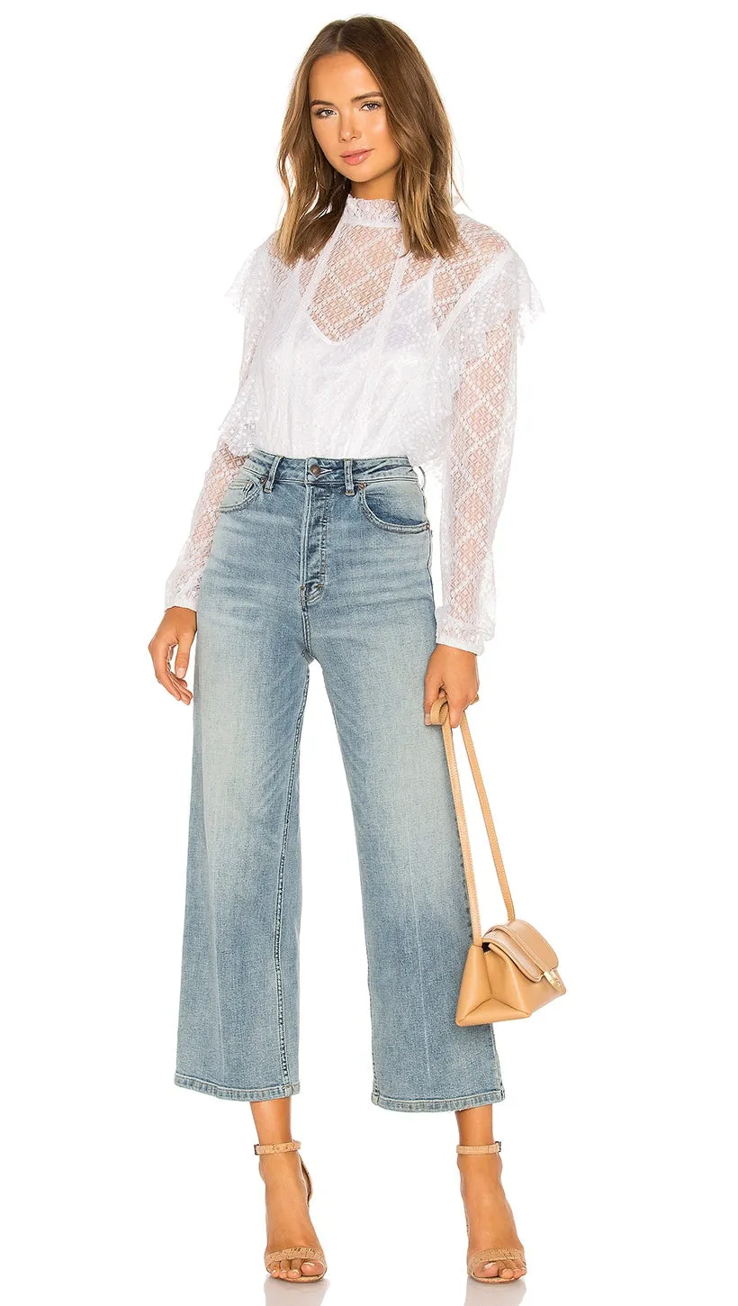 Free People Wales Wide Leg Jean Blue