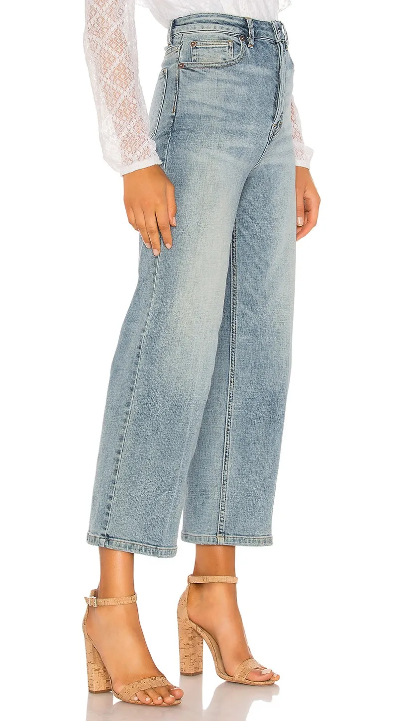 Free People Wales Wide Leg Jean Blue