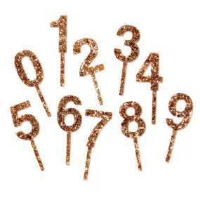 Glittery Gold Cake Topper Number 8