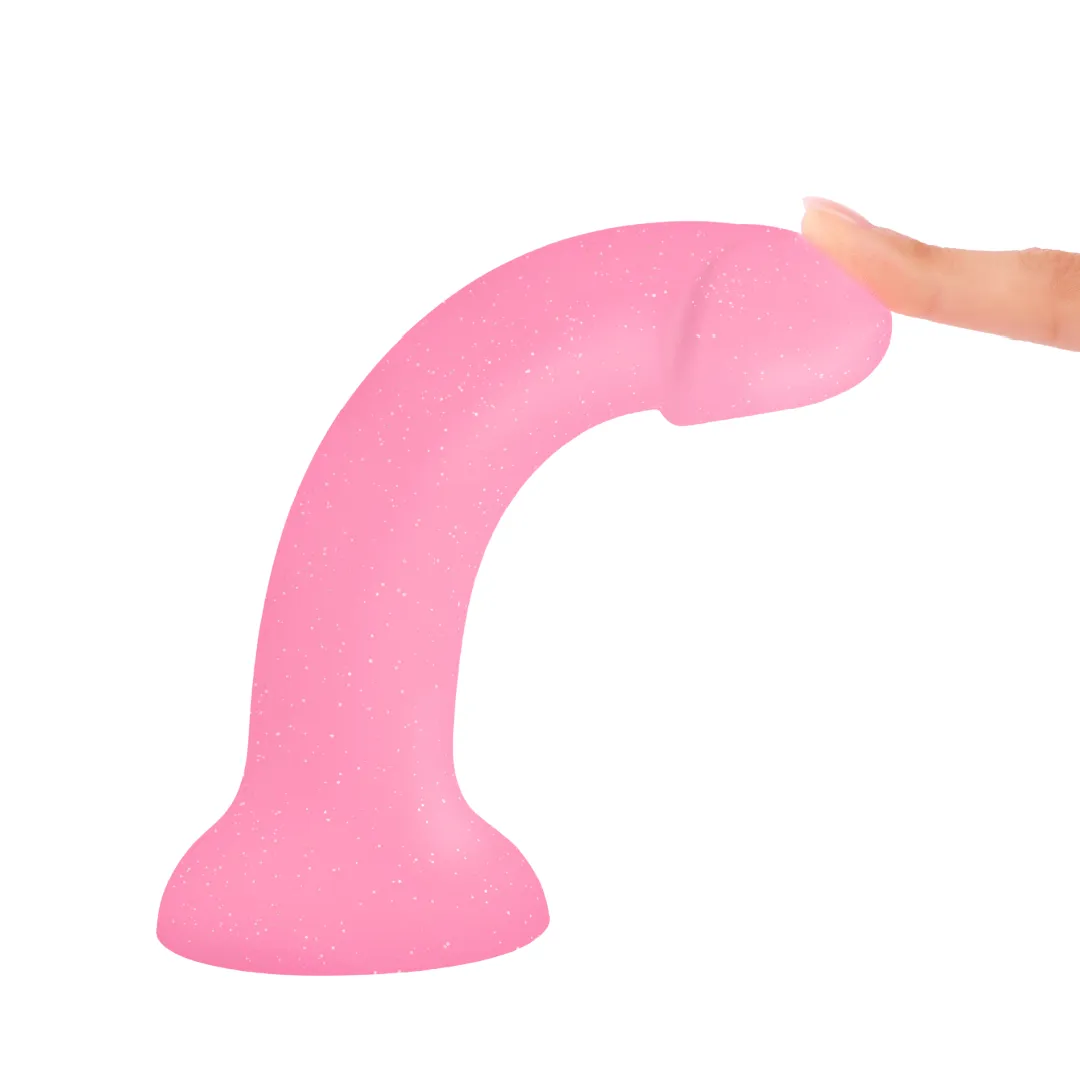 Glitzy Glow in the Dark Silicone Dildo