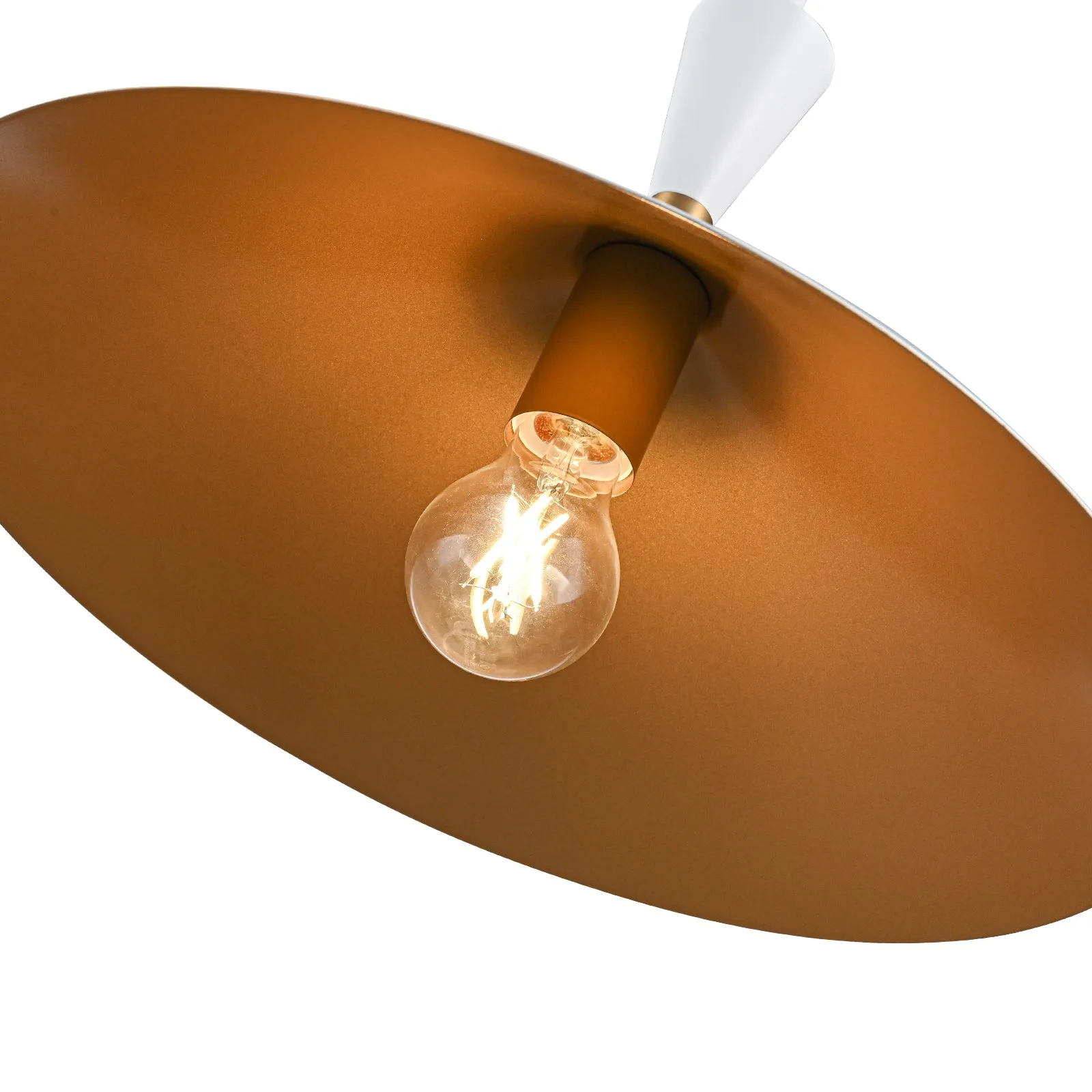 Glowlings 1-Light Modern 15"Wide Metal Cone Dome Pendant Light