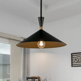 Glowlings 1-Light Modern 15"Wide Metal Cone Dome Pendant Light