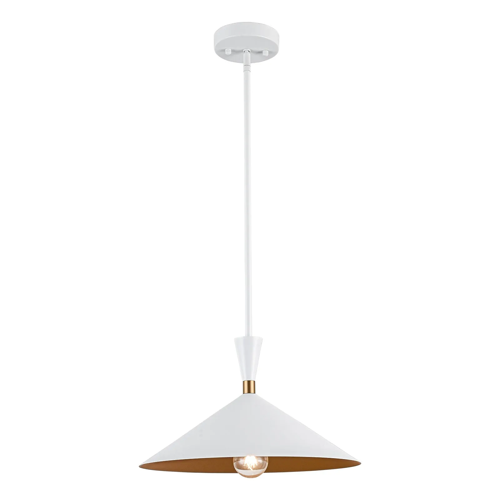 Glowlings 1-Light Modern 15"Wide Metal Cone Dome Pendant Light
