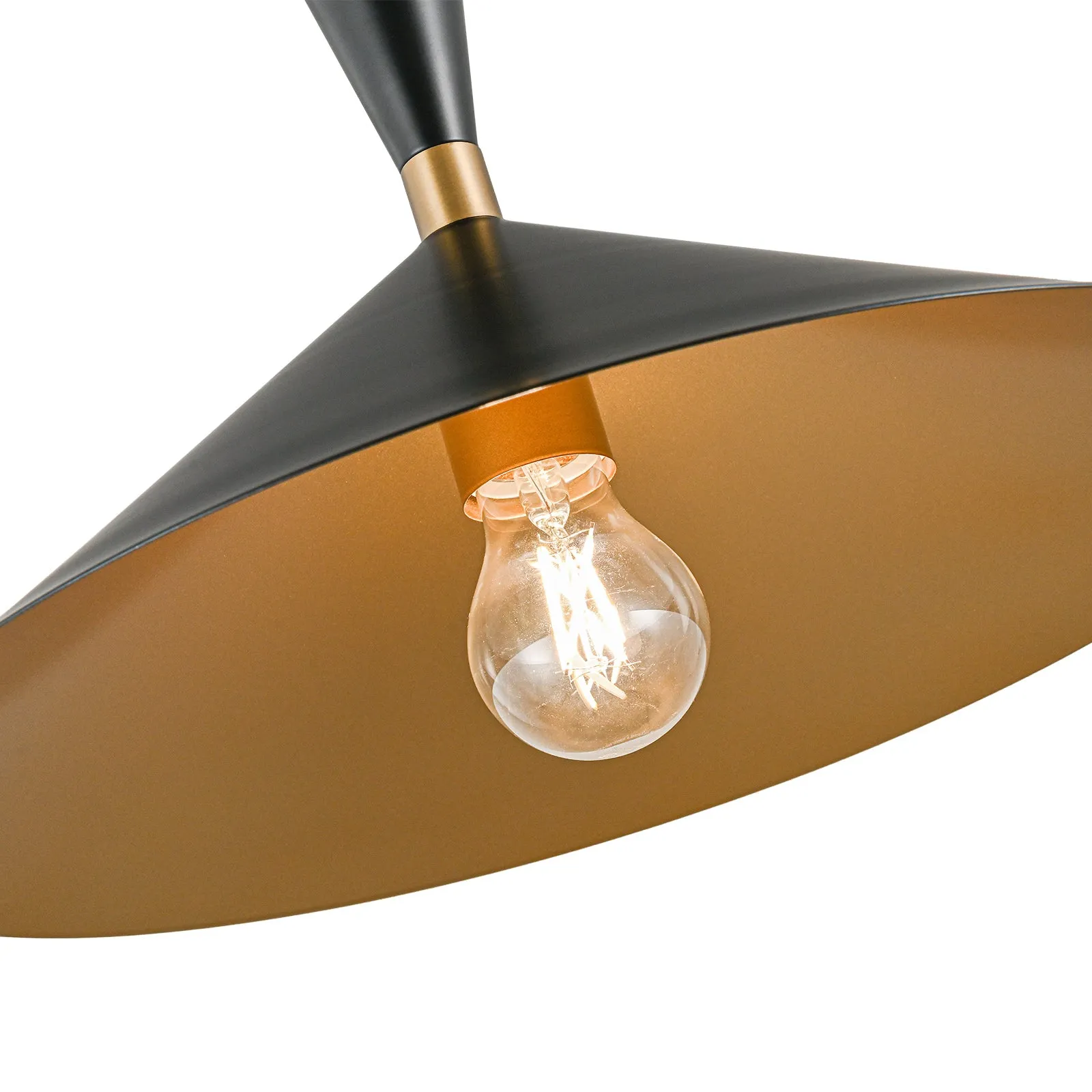 Glowlings 1-Light Modern 15"Wide Metal Cone Dome Pendant Light
