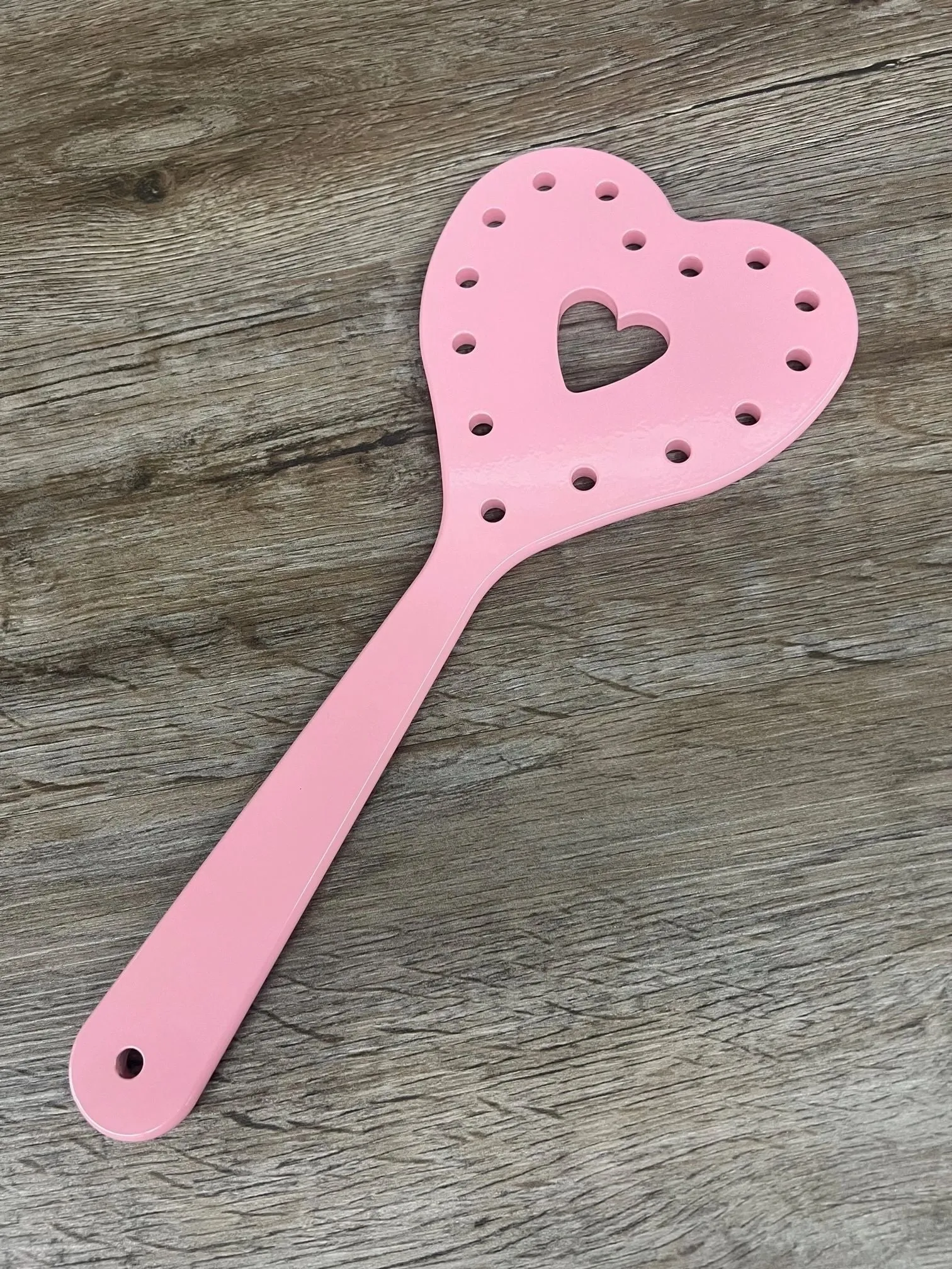 Harley's Heart Spanking Paddle in Aluminum