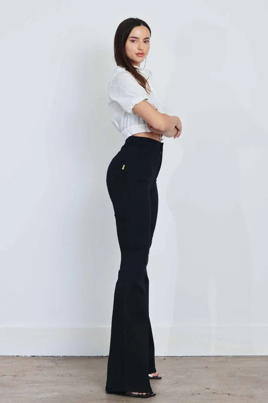 High Waisted Flare Premium Denim