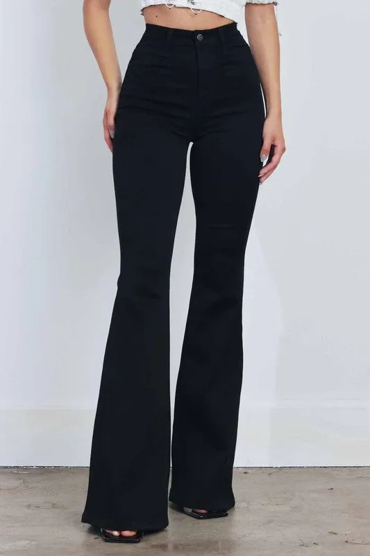 High Waisted Flare Premium Denim