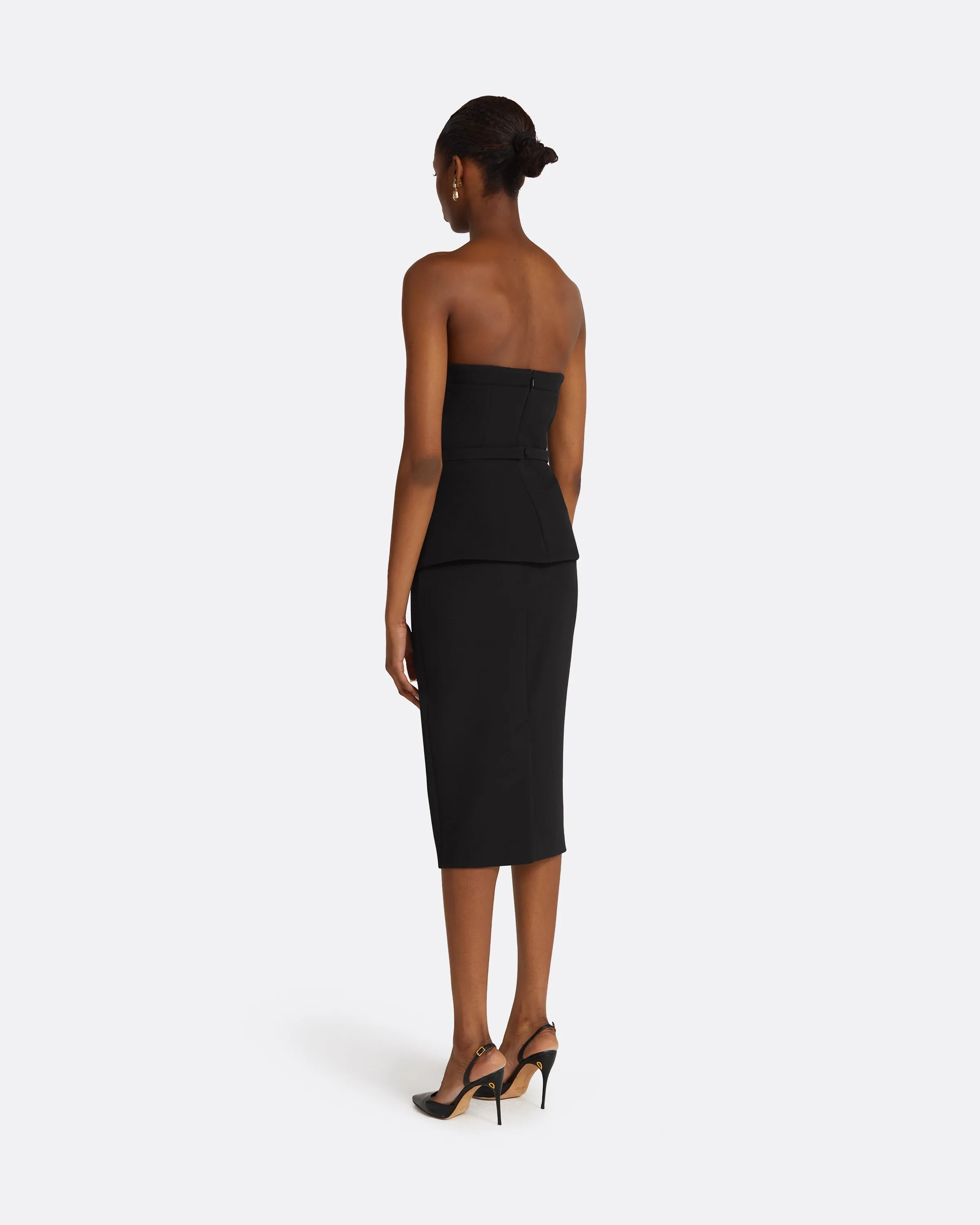 Hokoku Black Pencil Skirt