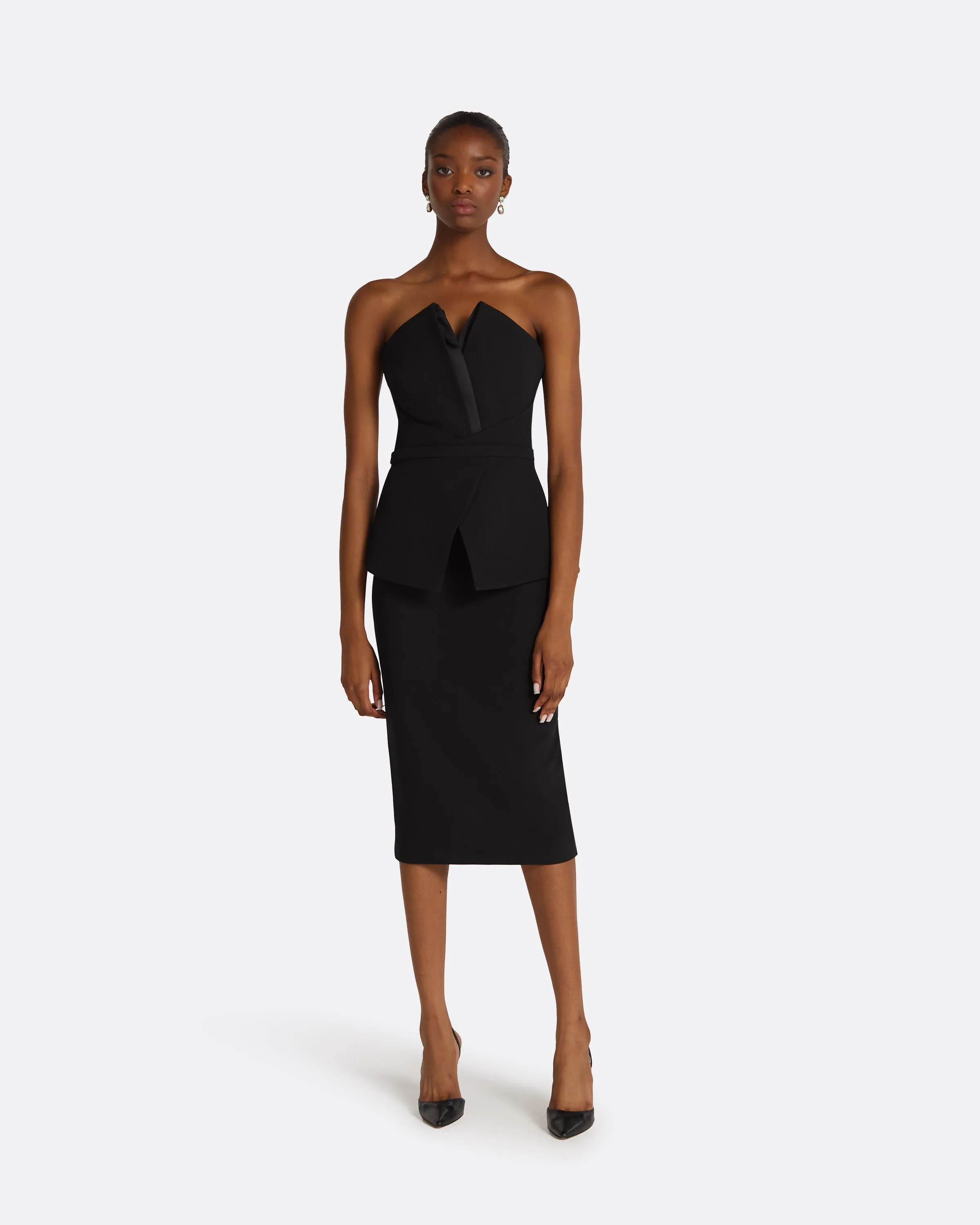 Hokoku Black Pencil Skirt