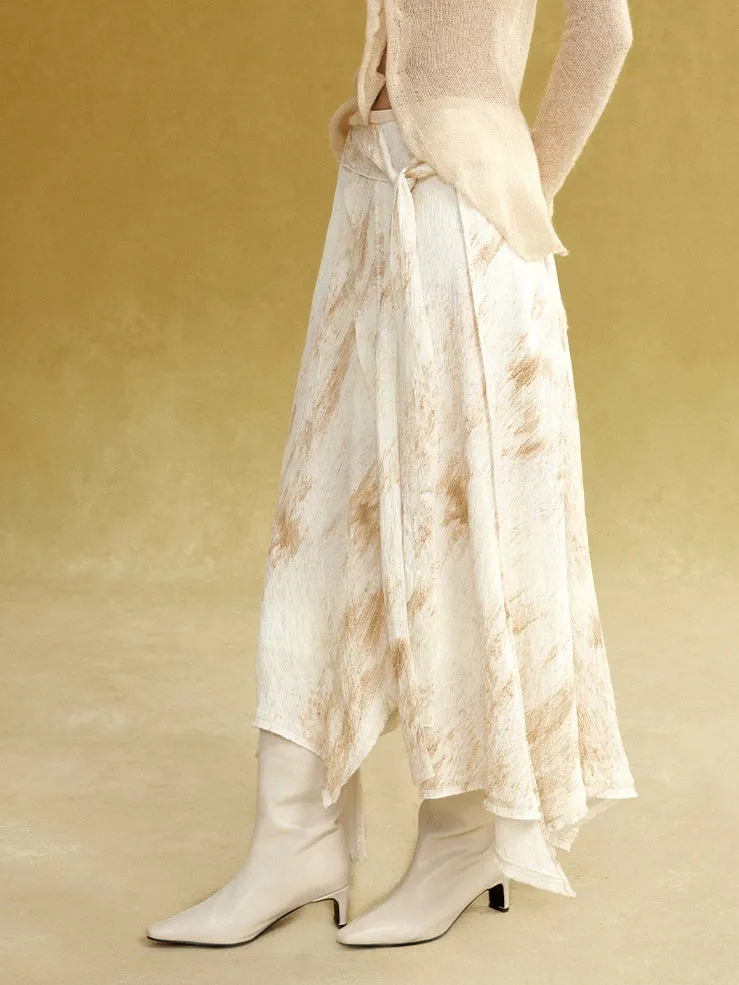 Irregular Split A-shaped Skirt