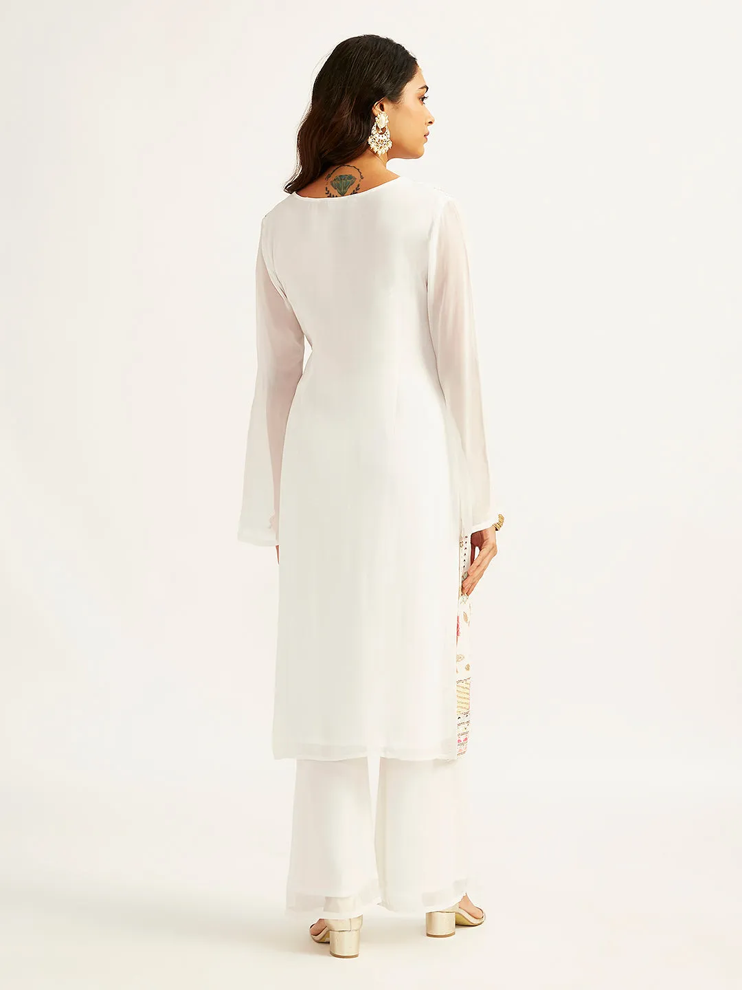 Jashvi Women's White Kurta Set
