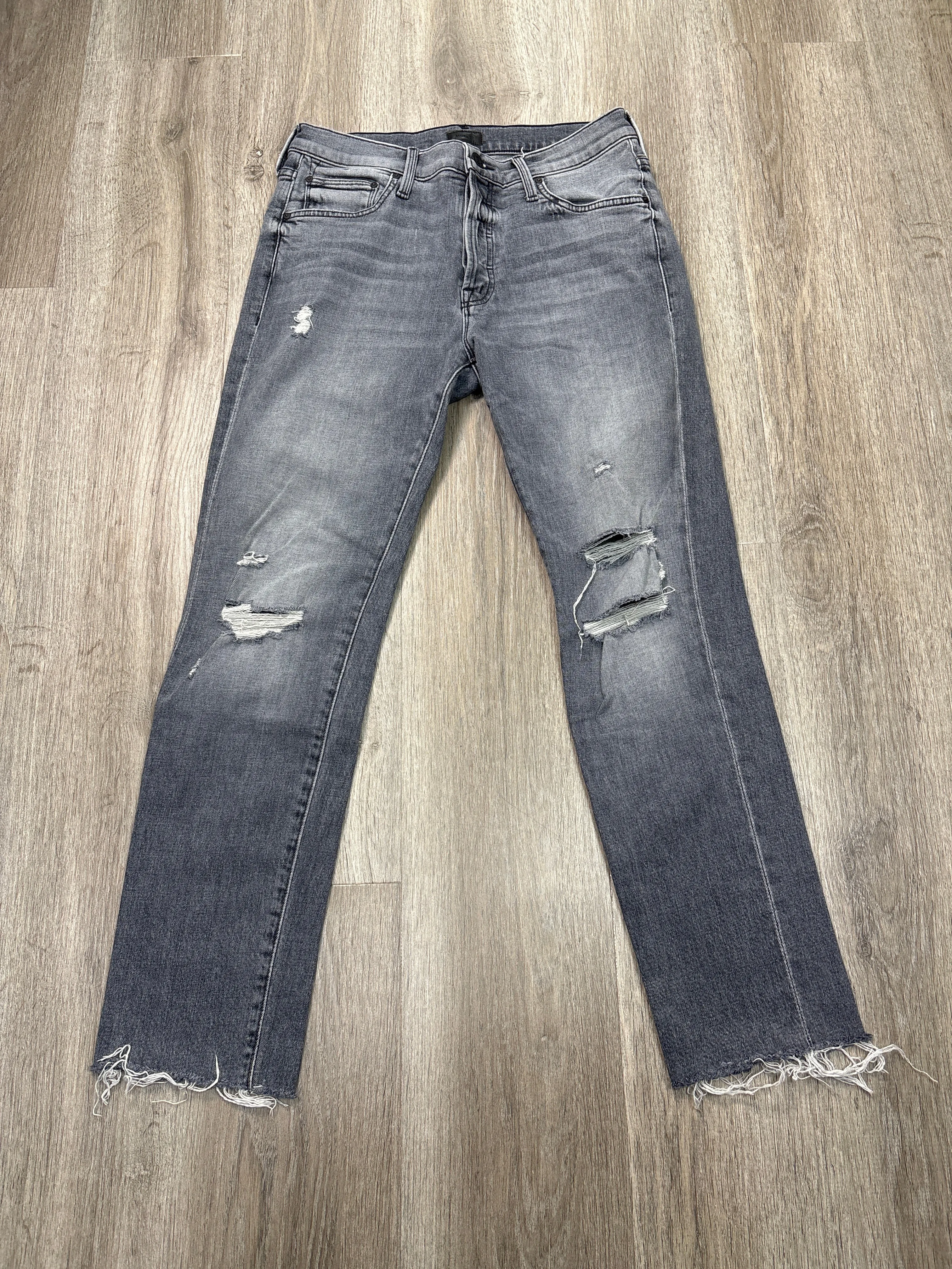 Jeans Skinny By Mother Jeans In Grey Denim, Size: 2
