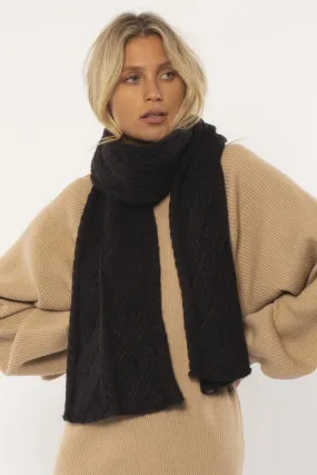 Joan Knit Scarf - Black