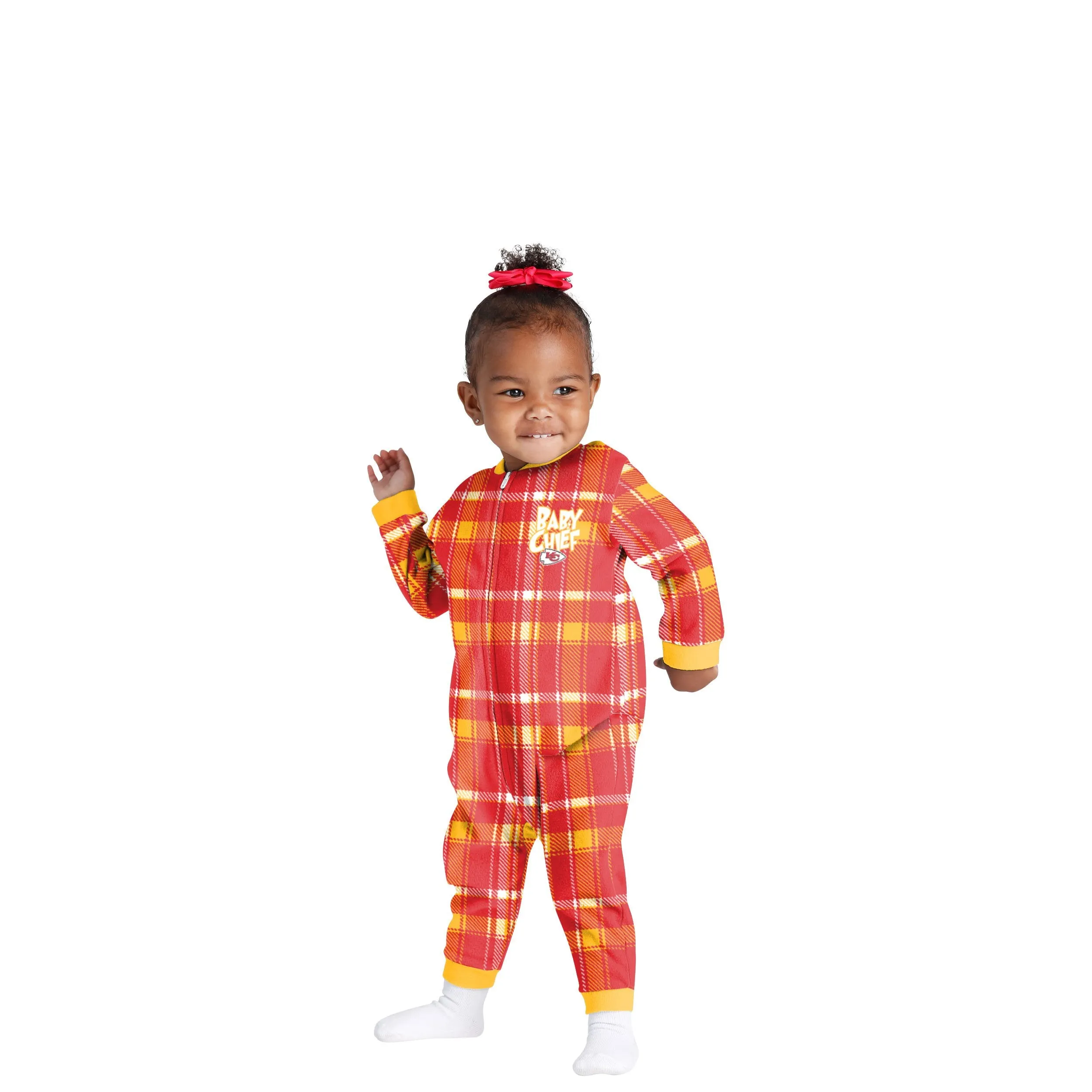 Kansas City Chiefs NFL Plaid Family Holiday Pajamas
