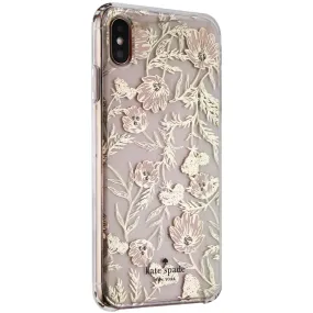 Kate Spade Hardshell Case for Apple iPhone XS Max - Blossom Pink/Gold Foil/Gems