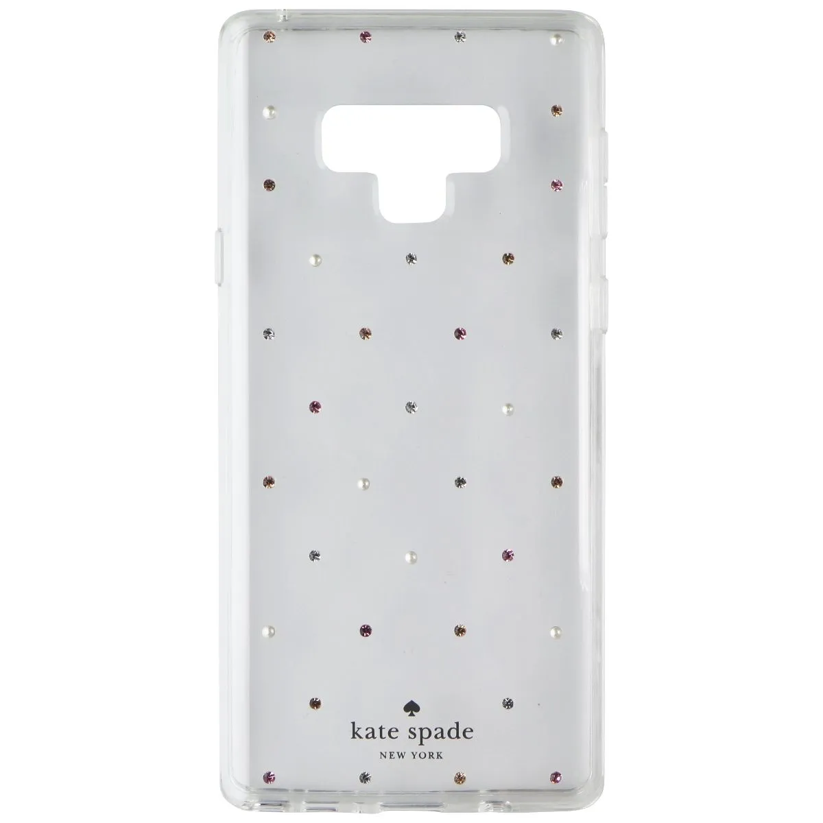 Kate Spade Hardshell Case for Samsung Galaxy Note9 - Clear with Pin Dot Gems