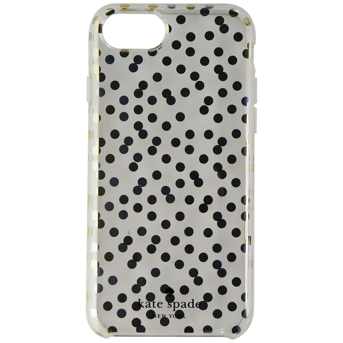Kate Spade New York Hardshell Case for Apple iPhone 7 8 - Clear/Silver Gold Dots