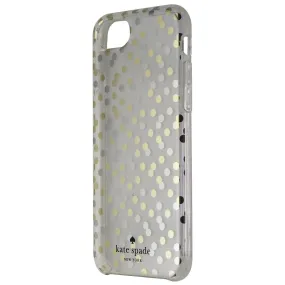 Kate Spade New York Hardshell Case for Apple iPhone 7 8 - Clear/Silver Gold Dots