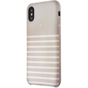 Kate Spade Soft Touch Case for iPhone XS and X - Feeder Stripe Clocktower/Cream
