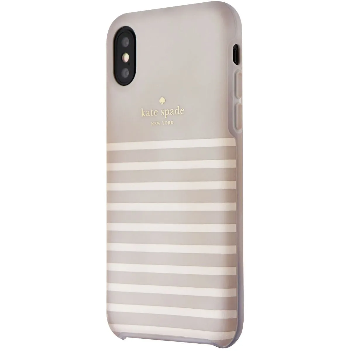 Kate Spade Soft Touch Case for iPhone XS and X - Feeder Stripe Clocktower/Cream