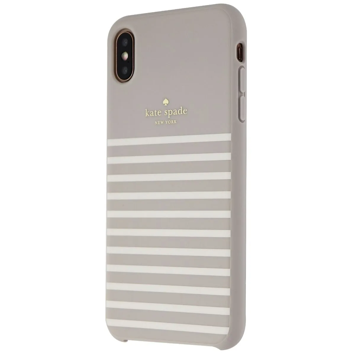 Kate Spade Soft Touch Case for iPhone XS Max - Feeder Stripe Clocktower/Cream