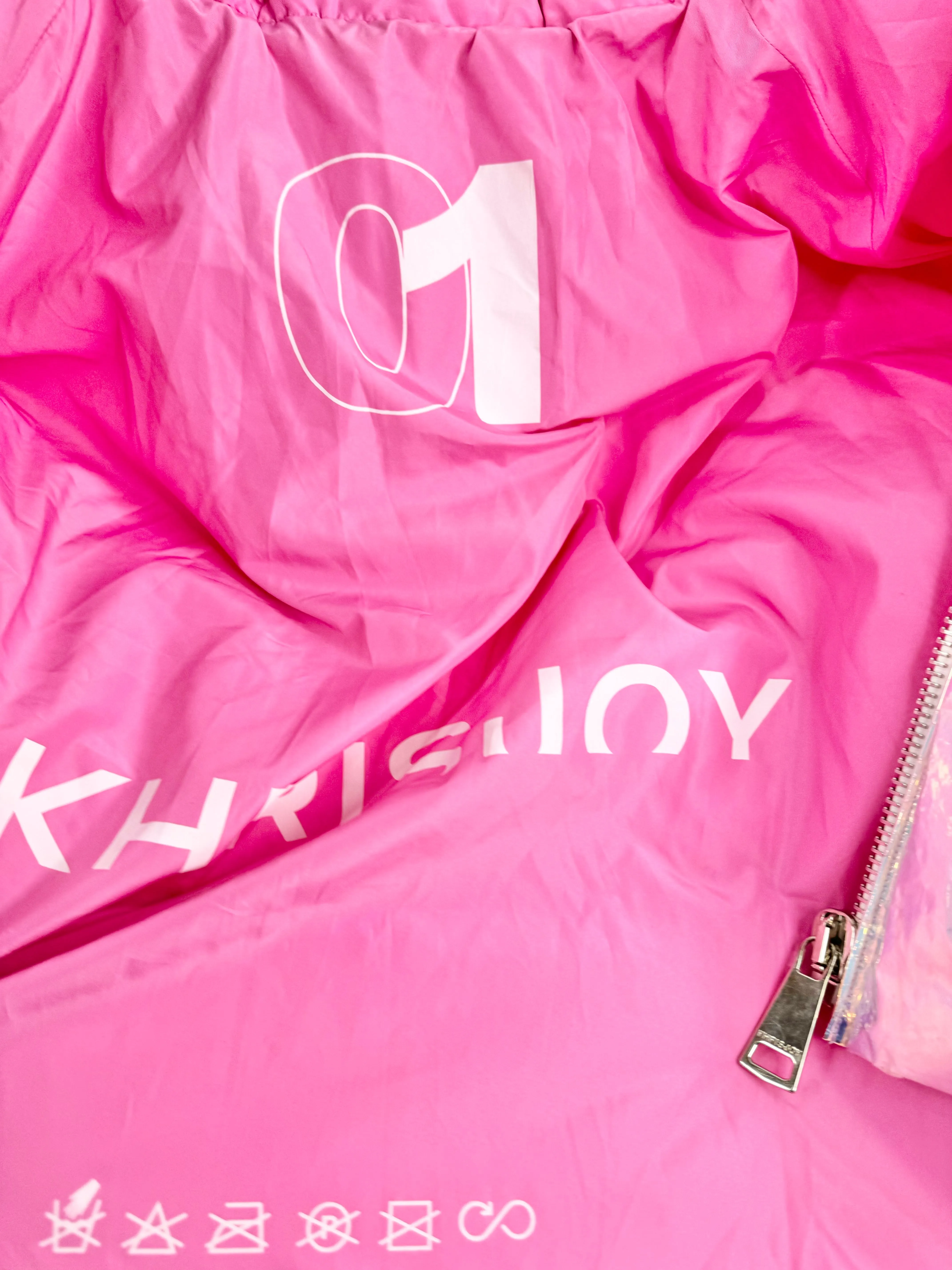 Khrisjoy Fairy Pink Holographic Puffer Jacket - AU10