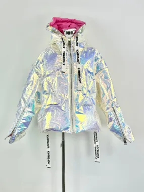Khrisjoy Fairy Pink Holographic Puffer Jacket - AU10