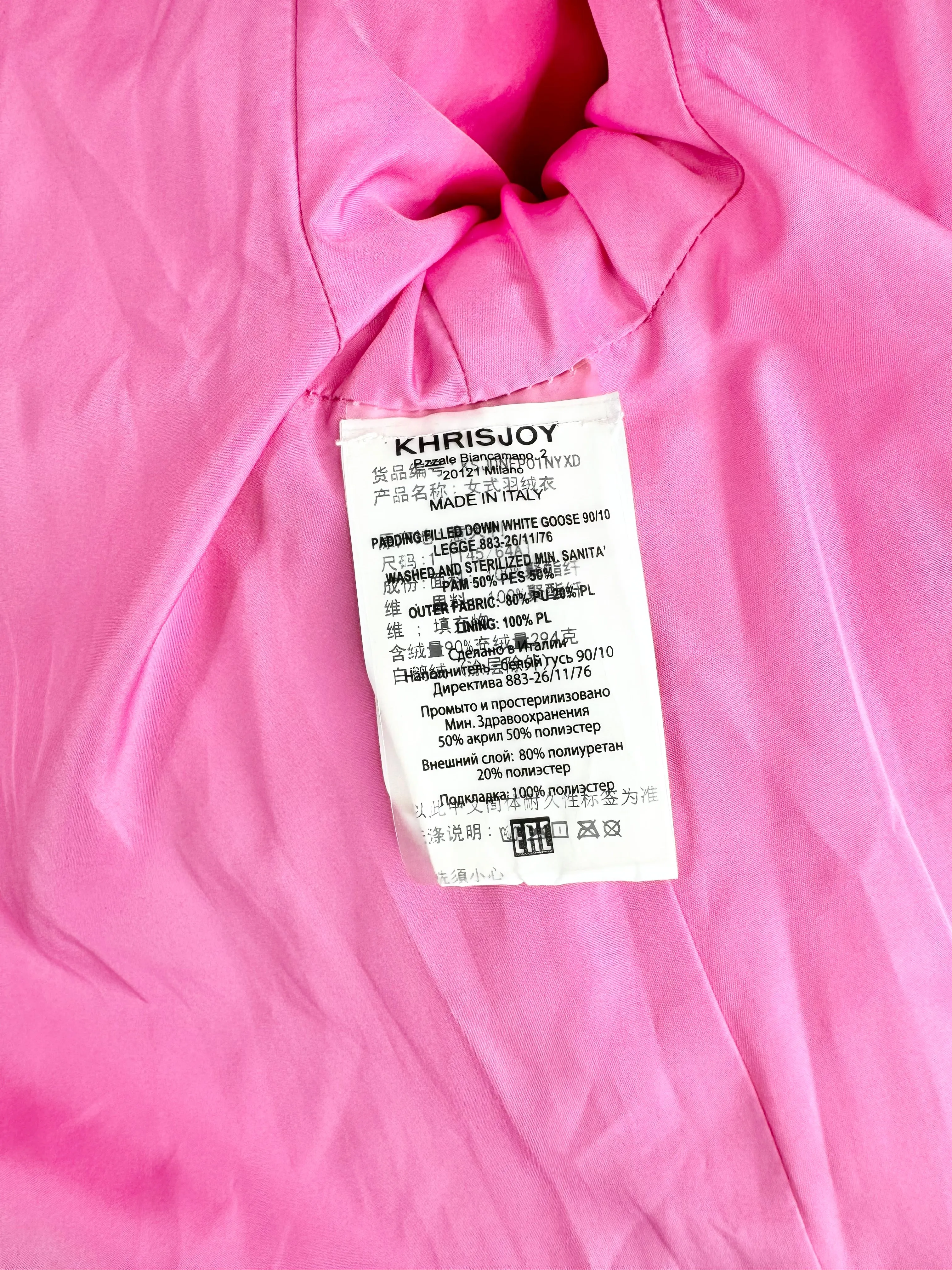 Khrisjoy Fairy Pink Holographic Puffer Jacket - AU10