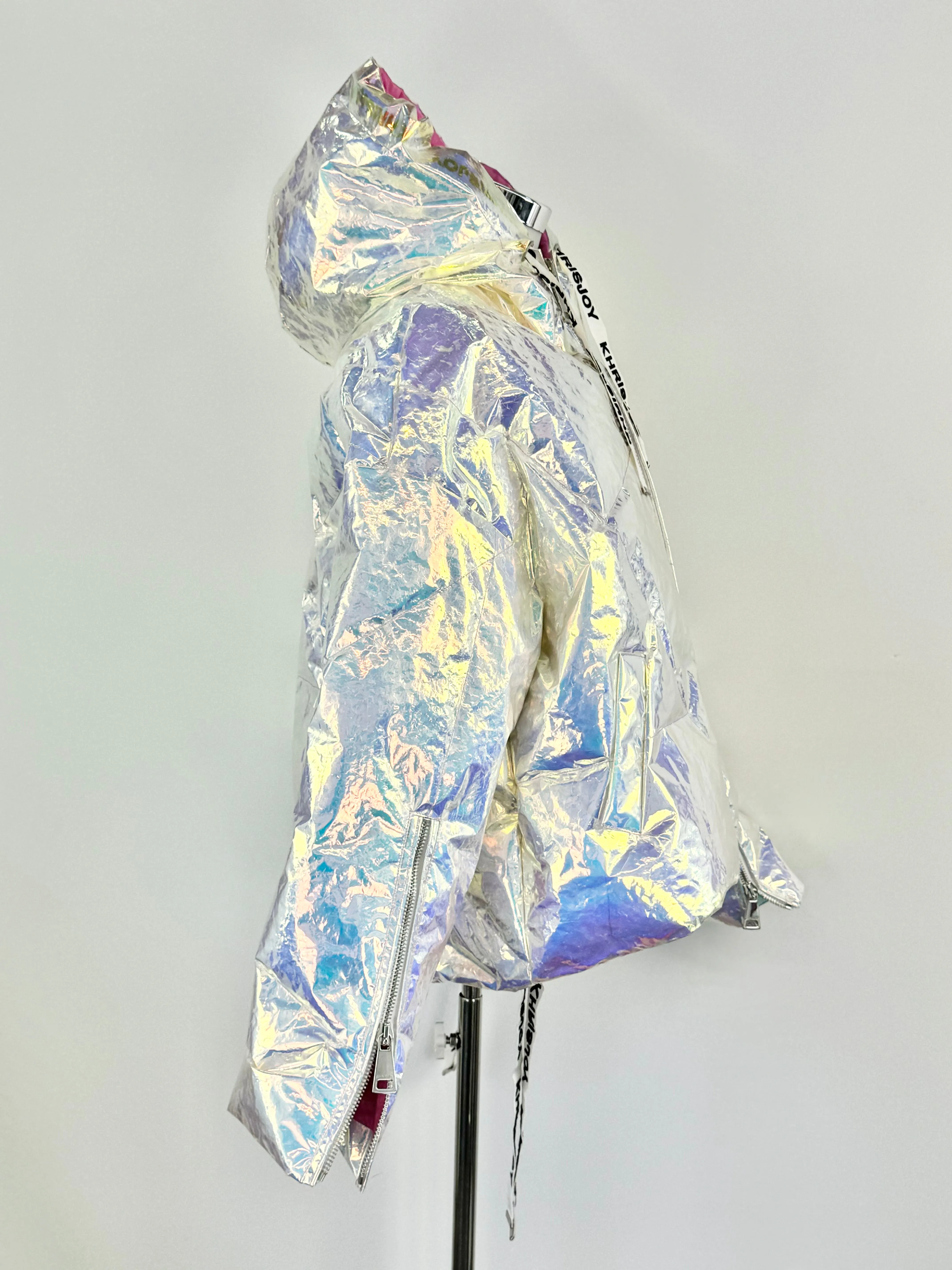 Khrisjoy Fairy Pink Holographic Puffer Jacket - AU10