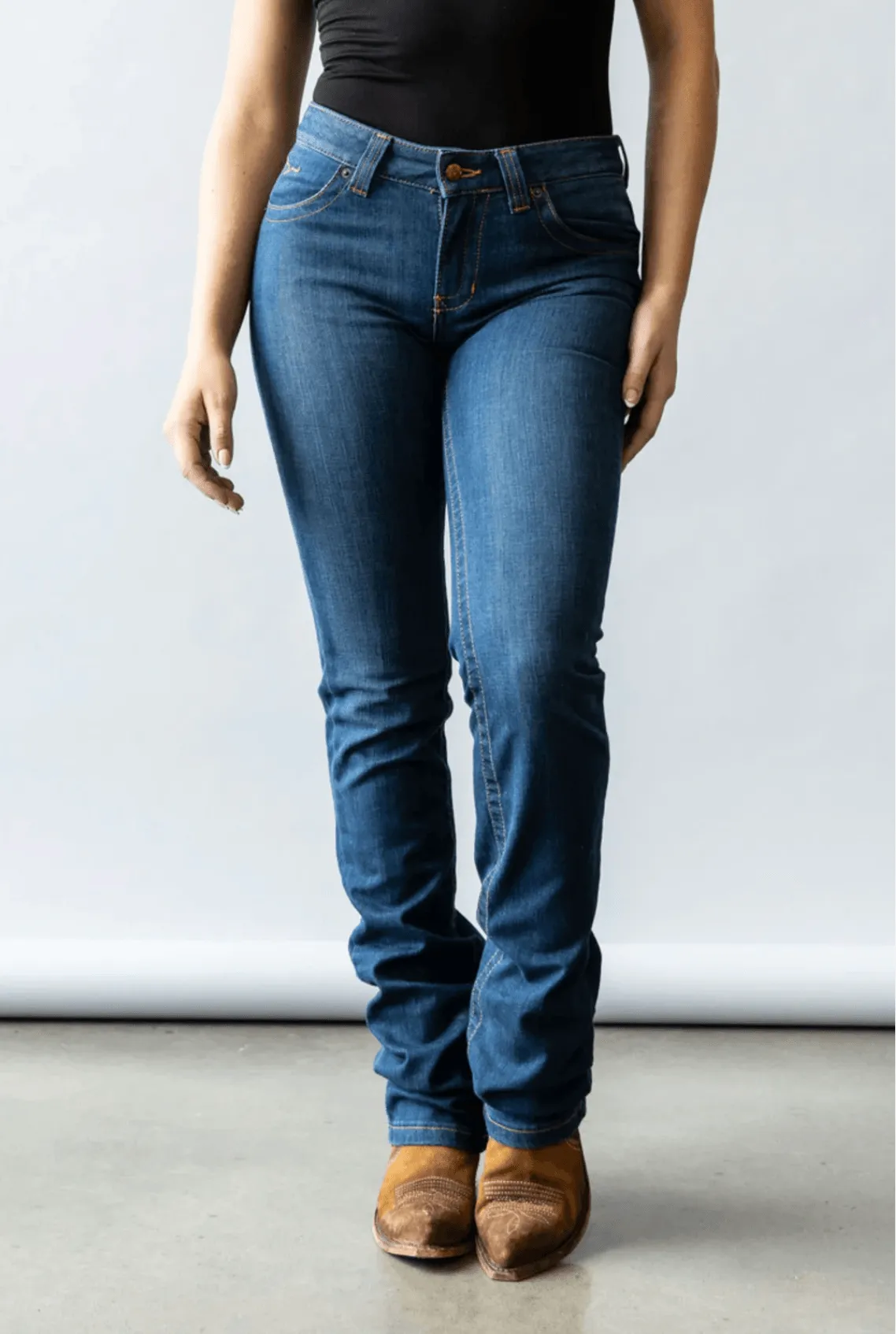 Kimes Ranch Women's Betty 17 Mid Rise Fitted Thigh Bootcut Jeans
