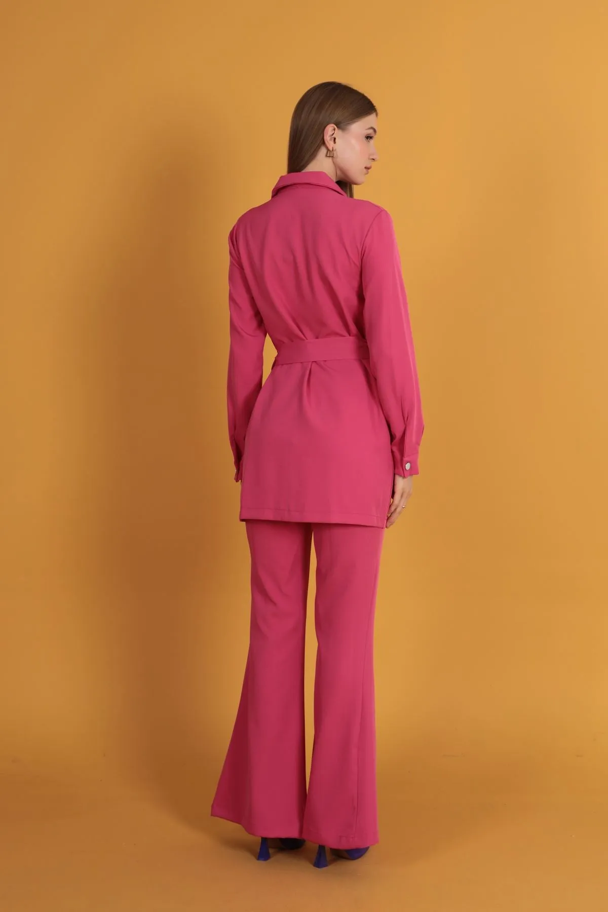 KKT Atlas Fabric Spanish Women's Trousers-Pink - Spring
