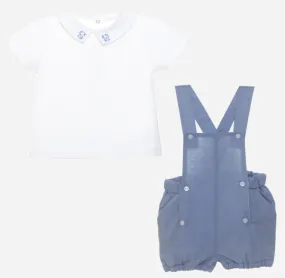 Knit Boy Overall Set Blue