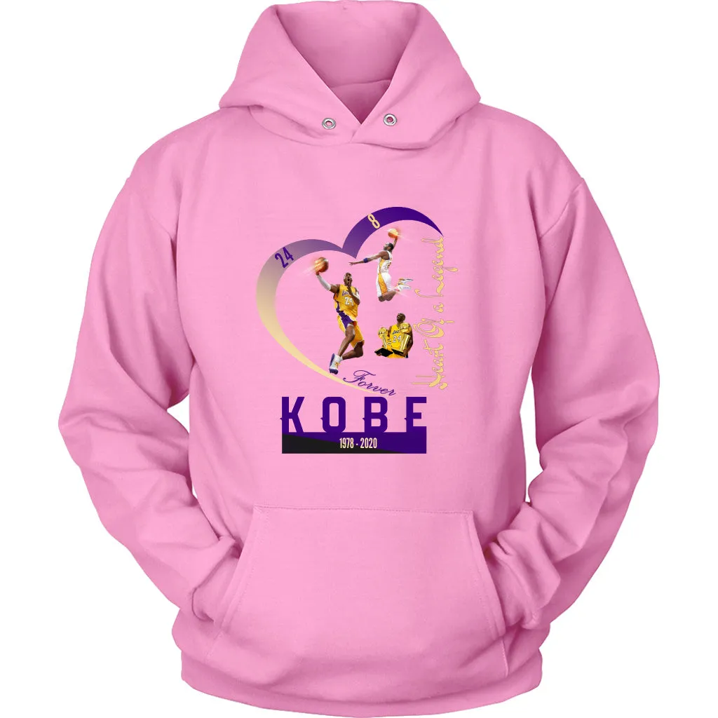 Kobe Fans' Hoodie "Heart Of A Legend" Mens Womens| Nba lakers Kobe bryant Fans' Pullover (12 Colors)