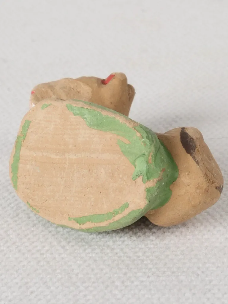 Late 19th / Early 20th Century Handmade Terracotta Santon Jersey Cow