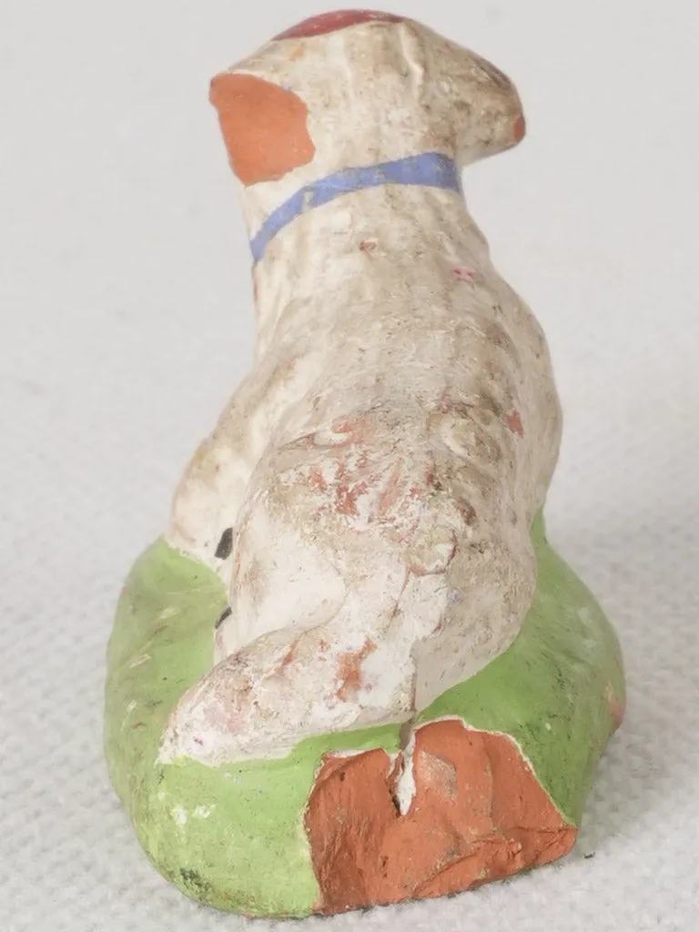 Late 19th / Early 20th Century Handmade Terracotta Santon Resting Cow
